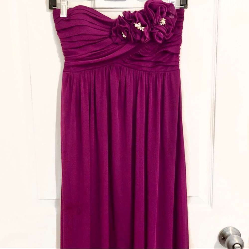 Formal strapless maxi dress